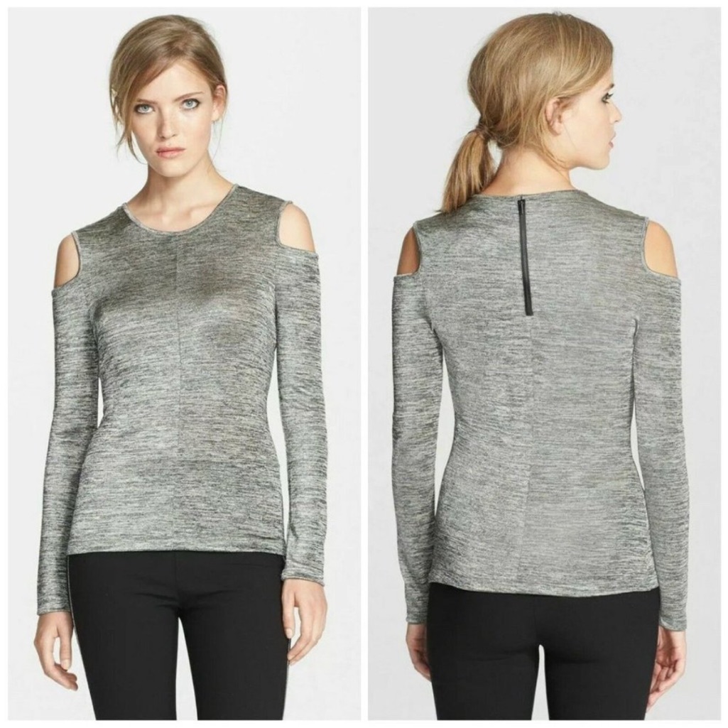 Rag & Bone Grey Cold Shoulder Shirt